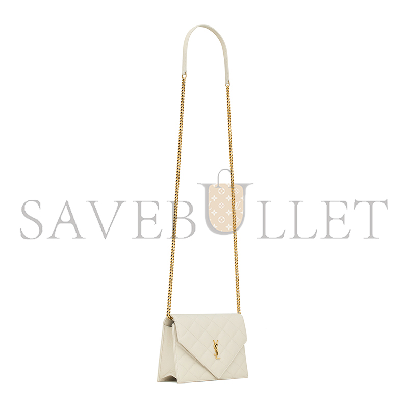 YSL PARIS CHAIN WALLET IN GRAIN DE POUDRE LEATHER 871149AAGOZ9207 (20*13*5cm)